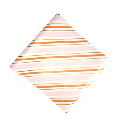 Orange & Pink Stunning Stripes Paper Table Runner