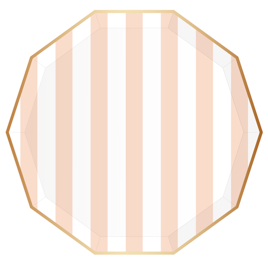 SWEET PEACH SIGNATURE CABANA STRIPE PLATES