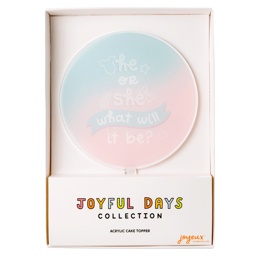 He or She Acrylic Cake Topper