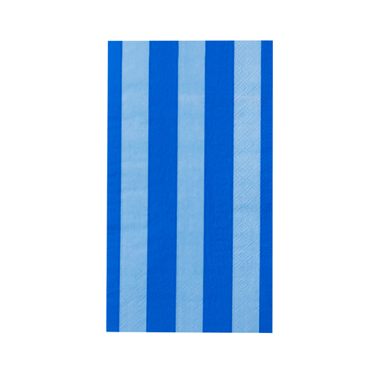 LIGHT & DARK BLUE SIGNATURE CABANA STRIPE GUEST TOWELS