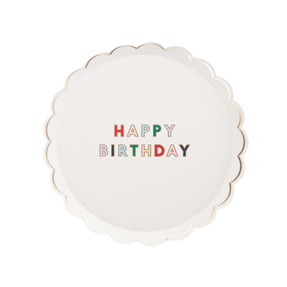 BLANC WHITE SIGNATURE HAPPY BIRTHDAY SMALL PLATE