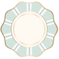 FRESH MINT REGENCY STRIPE DINNER PLATES