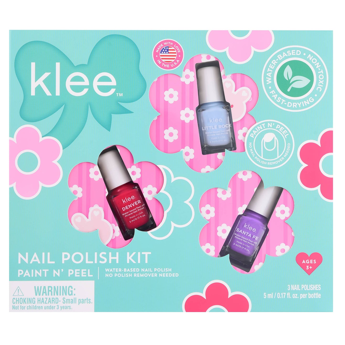 Fairy Showers - Klee Kids Water-Based Nail Polish Set: Fairy Showers