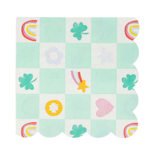 Rainbows Scallop Cocktail Napkin