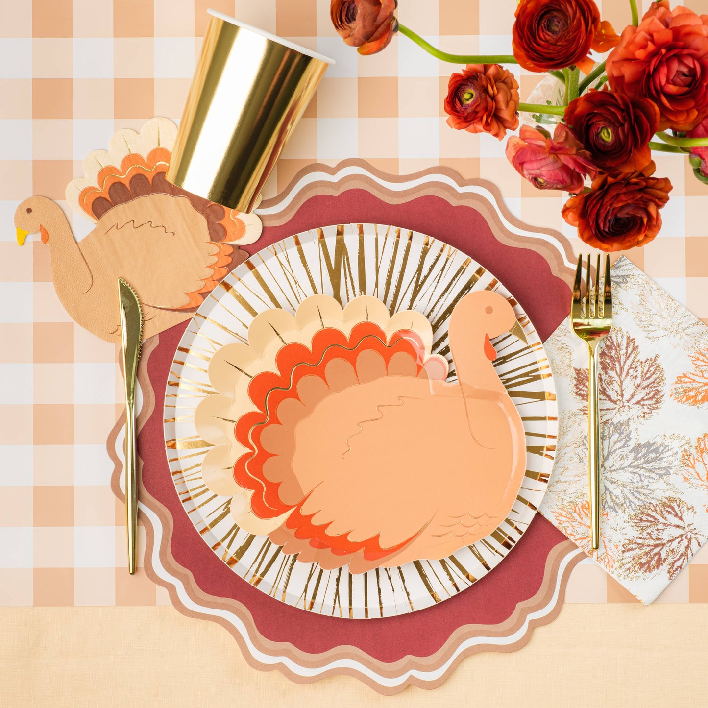 Harvest Turkey Dessert Paper Plates