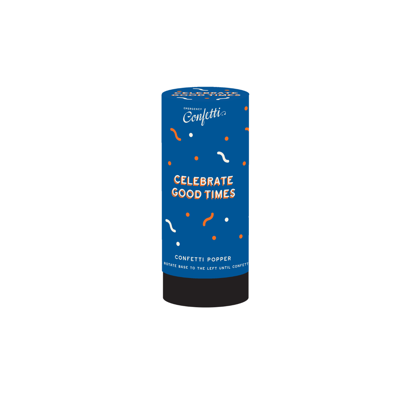 Blue/Orange Confetti Popper