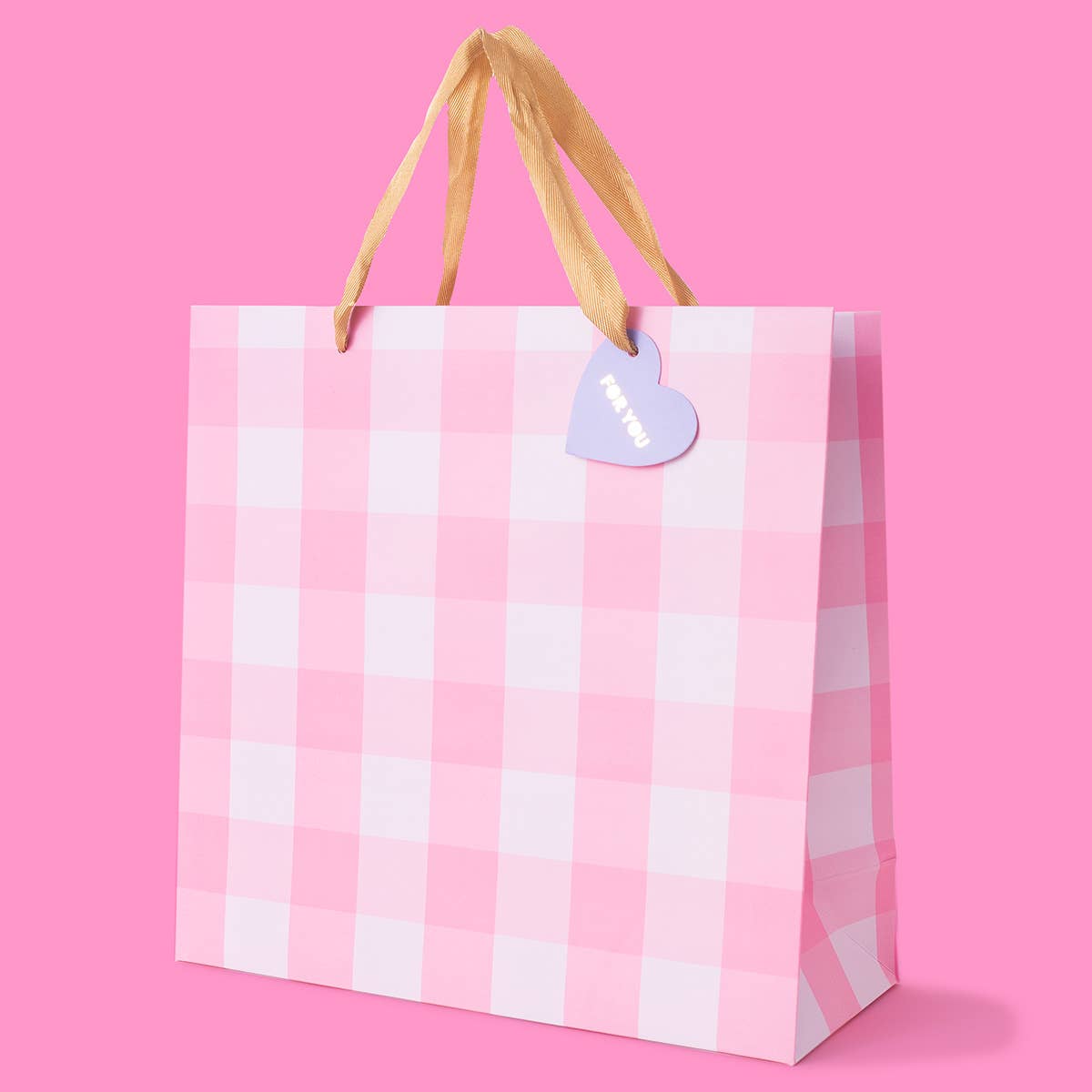 Gift Bags - Pink Gingham - Assorted Sizes to Choose From