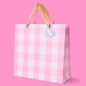 Gift Bags - Pink Gingham - Assorted Sizes to Choose From