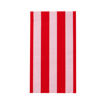 PINK & RED SIGNATURE CABANA STRIPE GUEST TOWELS