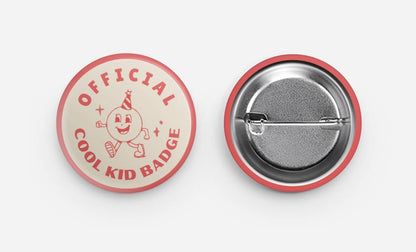 1.5" Official Cool Kid Vintage Style Button Pin Badge