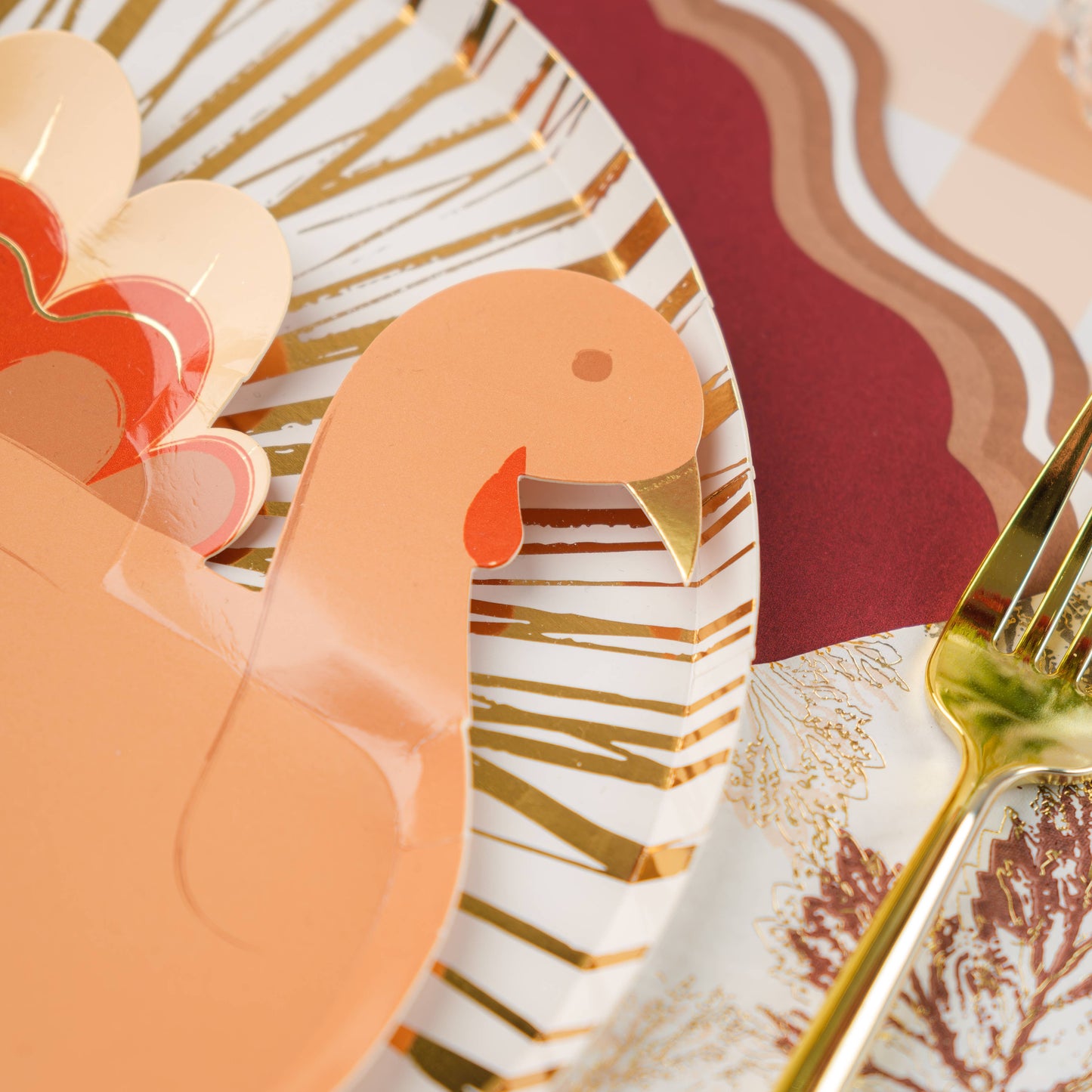 Harvest Turkey Dessert Paper Plates