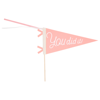 Pink You Did It Felt Pennant Banner