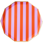 ORANGE & LILAC SIGNATURE CABANA STRIPE LARGE PLATES