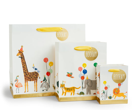 Party Animals Gift Bag- 3 Size Options