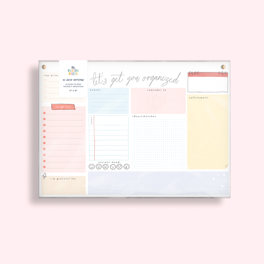 Let's Get Organized! XL Desk Notepad - 50 Pages