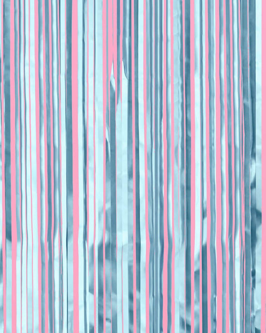 Blue Party Curtain - matte blue foil curtain