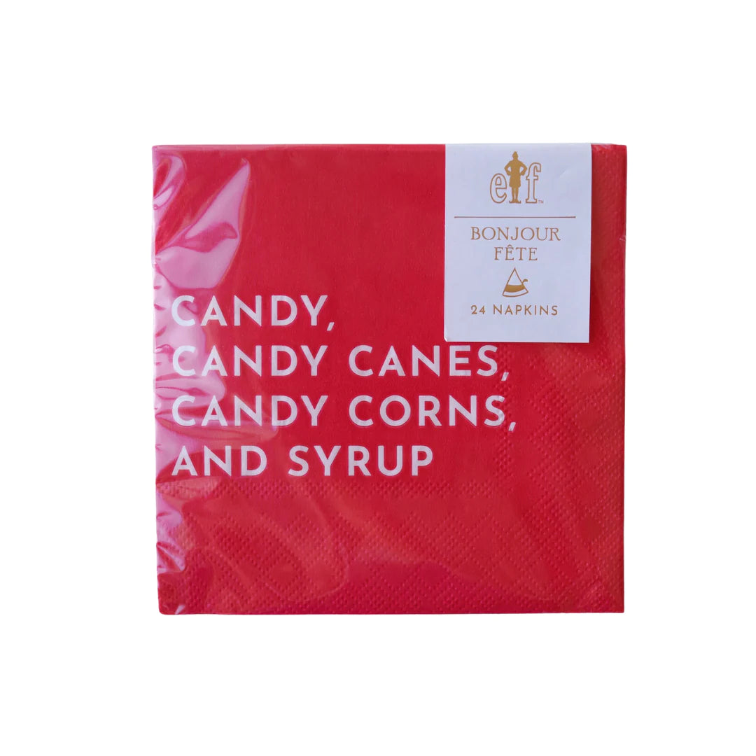 Elf Candy Small Red Napkins