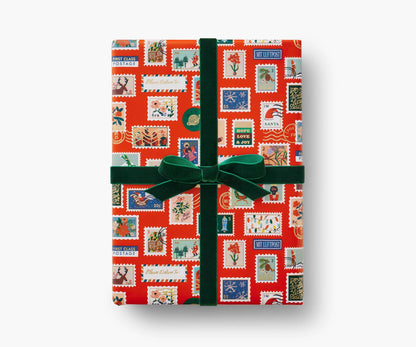 Holiday Stamps Continuous Wrapping Roll
