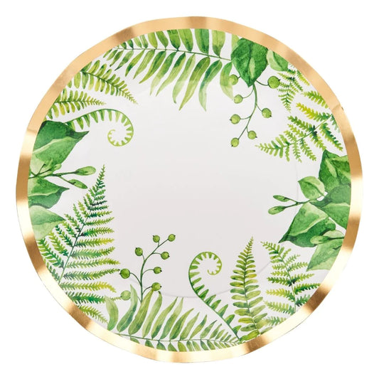 Wavy Dinner Plate Fern & Foliage- 8pkg
