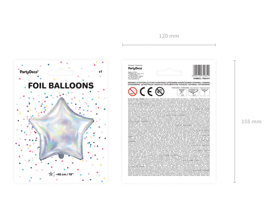 Foil Balloon Star- Iridescent