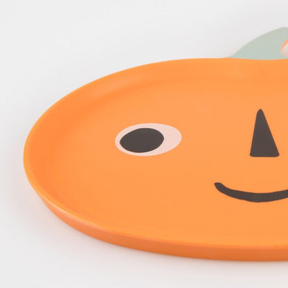 Melamine Jack O' Lantern Plate