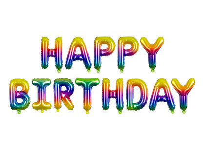 Happy Birthday Rainbow Foil Balloons