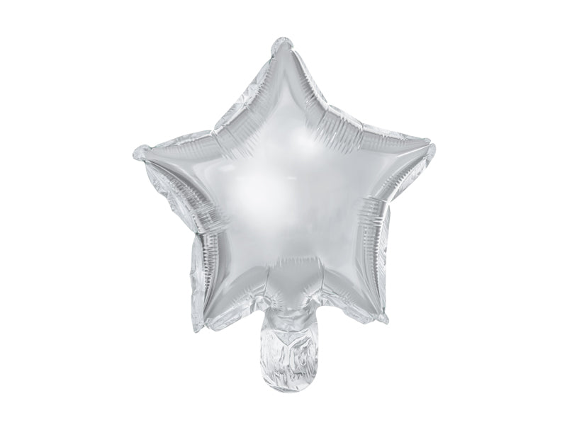 10” Foil Balloon Stars- 25pc Silver