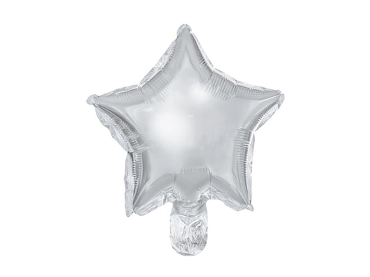 10” Foil Balloon Stars- 25pc Silver