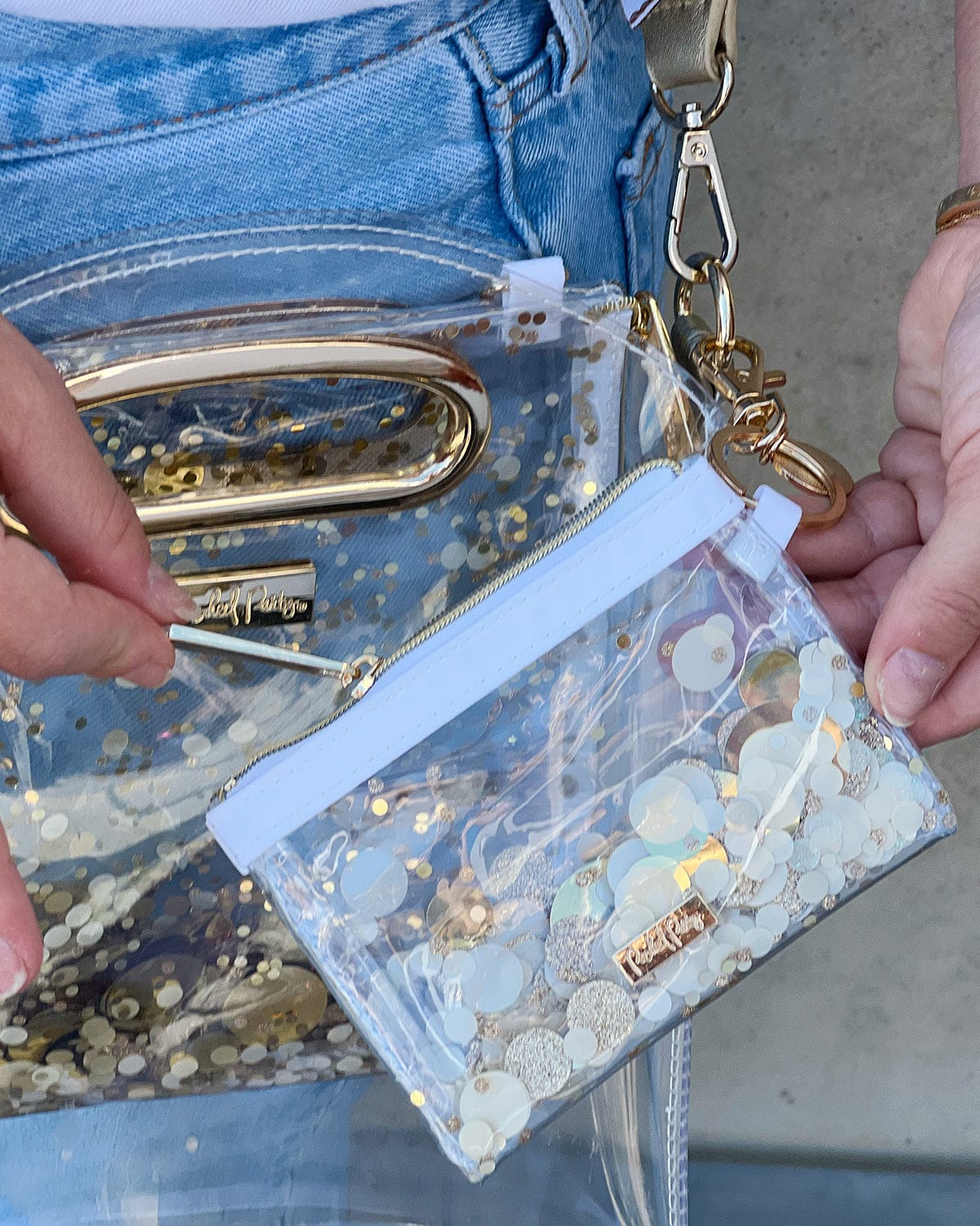 GOOD AS GOLD CONFETTI MINI WALLET KEYCHAIN