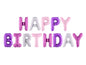 Happy Birthday Pastel Foil Balloons