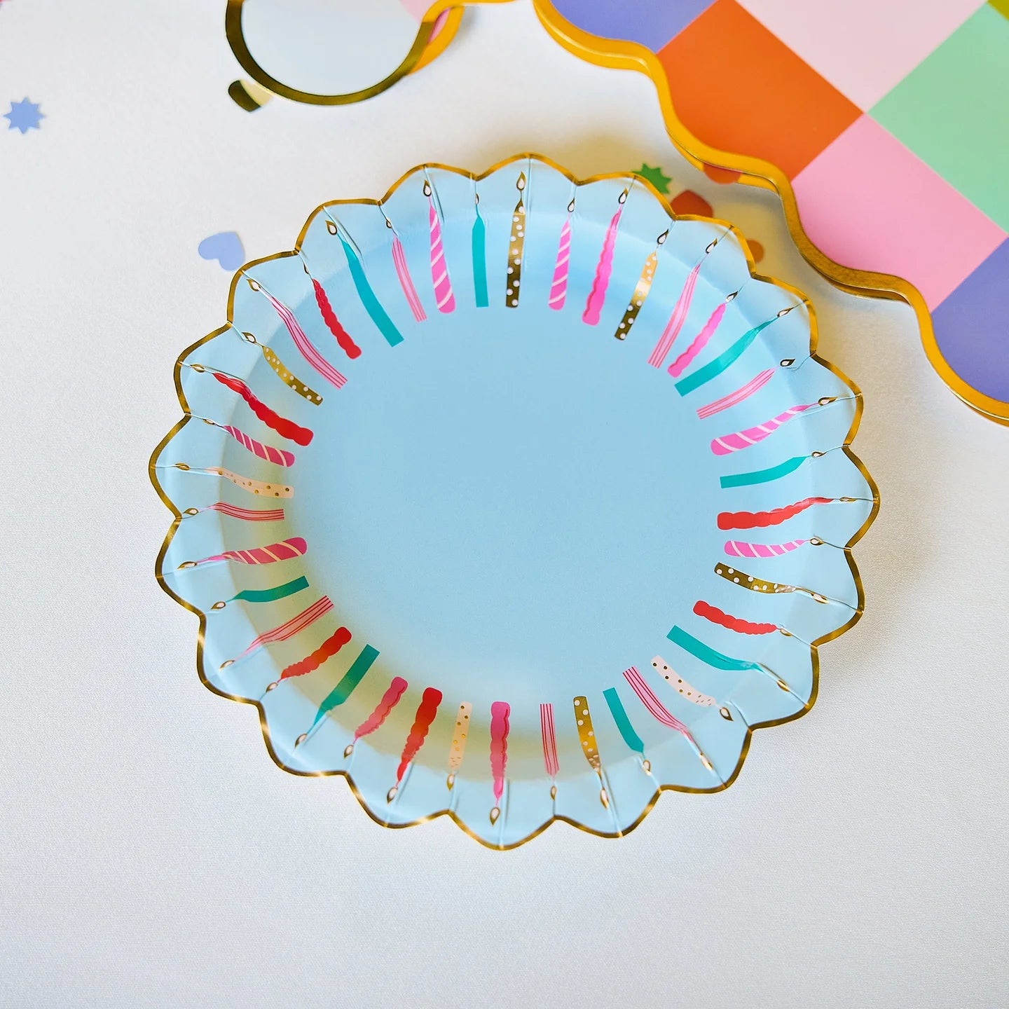 Birthday Candles Dessert Plates