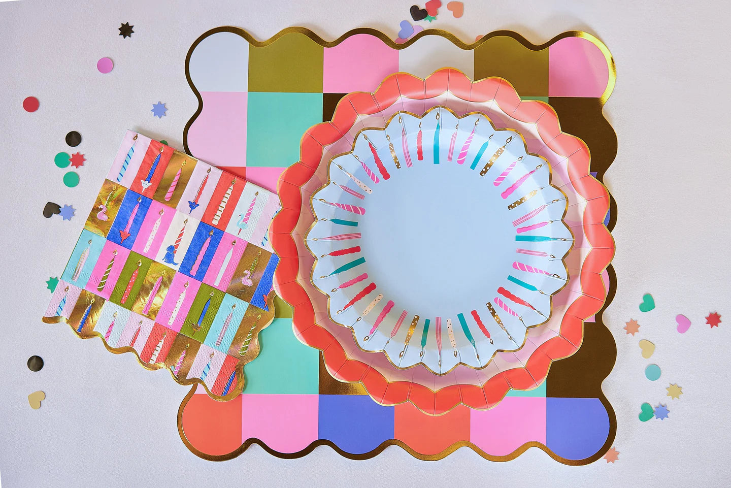 Birthday Candles Dessert Plates