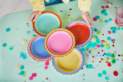 Rainbow Ric Rac Assorted Dessert Plates
