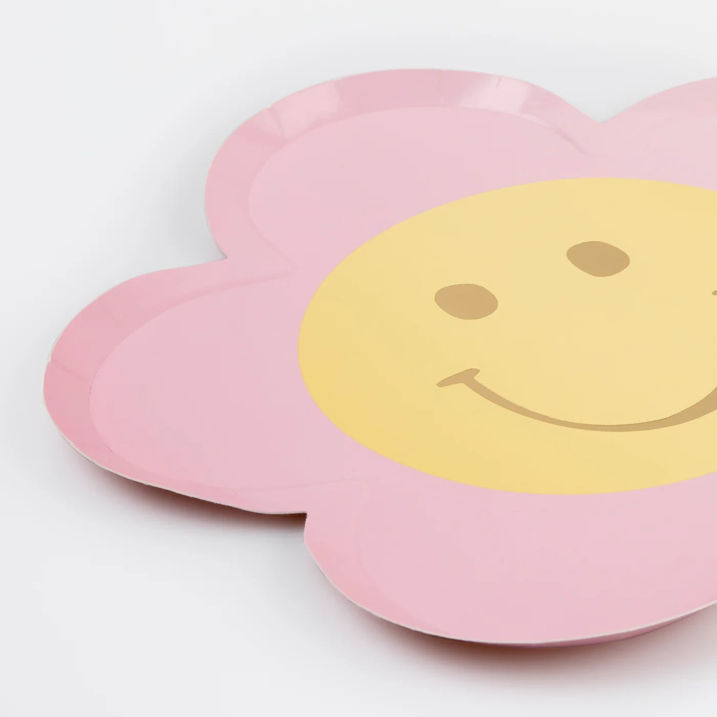 Happy Face Flower Plates (x 8)