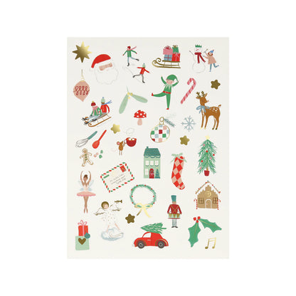 Mixed Icon Christmas Stickers (x 10)