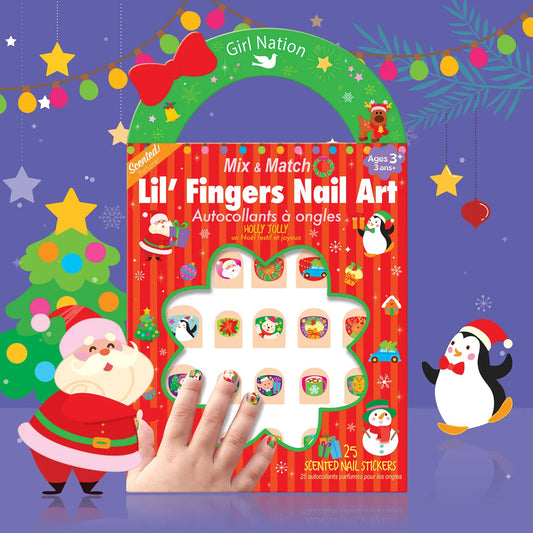 Lil' Fingers Nail Art For Kids | Holly Jolly Christmas