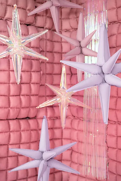 3D Foil Balloon Star Iridescent