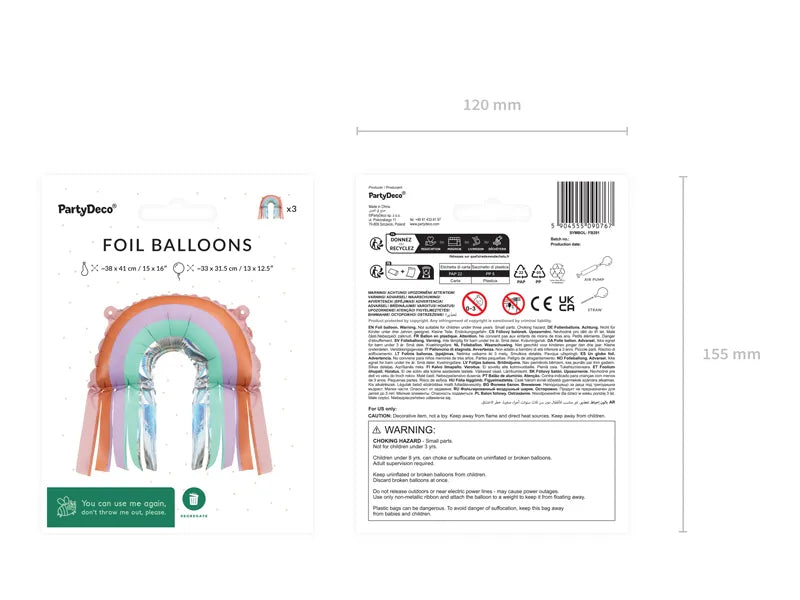Foil Balloon Rainbow with Fringes