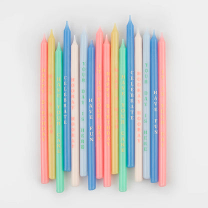 Birthday Phrases Candles (x16)