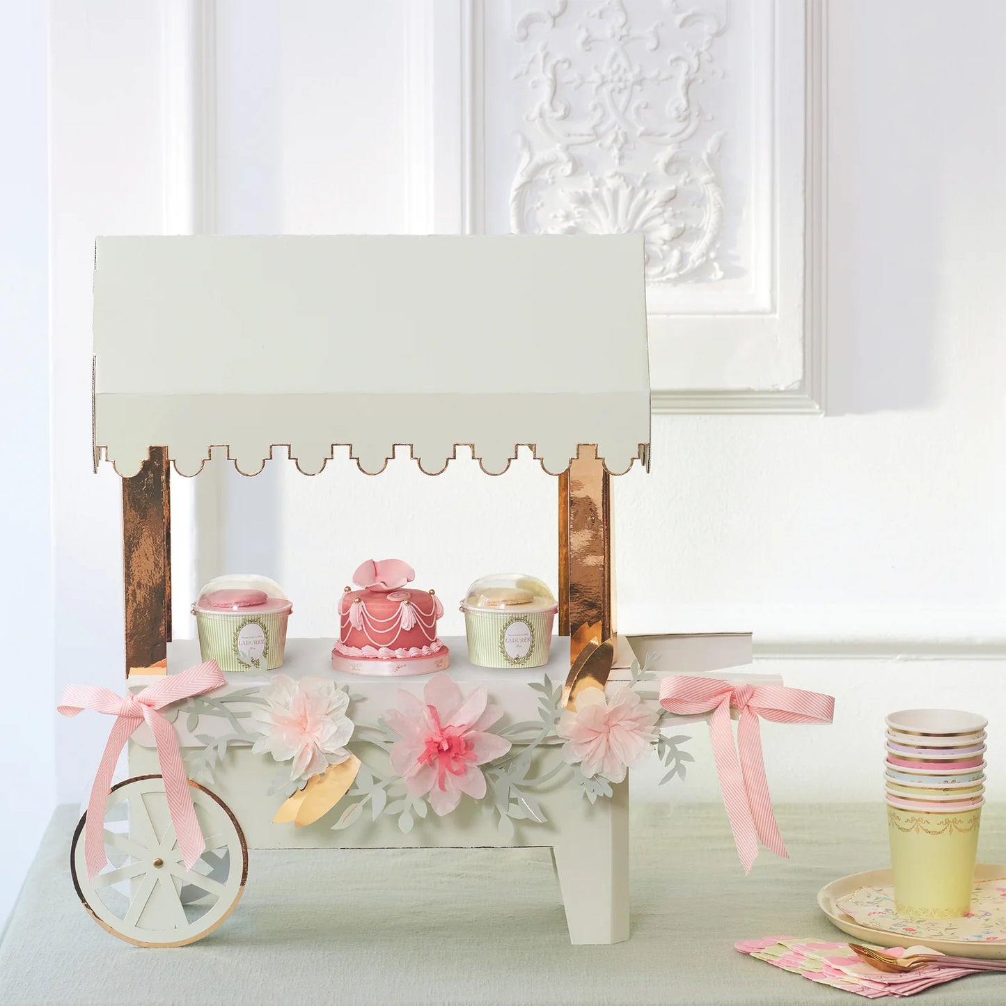 Laduree Paris Macaron Cart Centerpiece