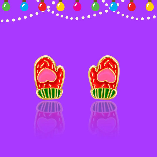 Sweetheart Mittens Cutie Stud Earrings