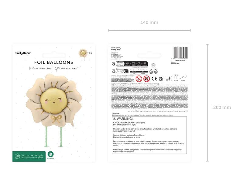Foil Balloon Flower Light Beige (104X104CM)