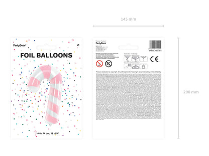 Foil Balloon Candy Cane