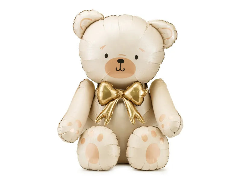 Foil Balloon Bear, Cream