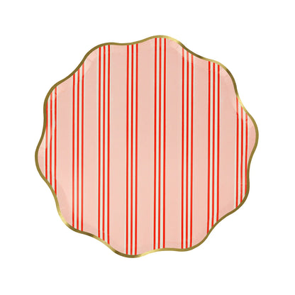 Festive Stripe Side Plates (x 8)