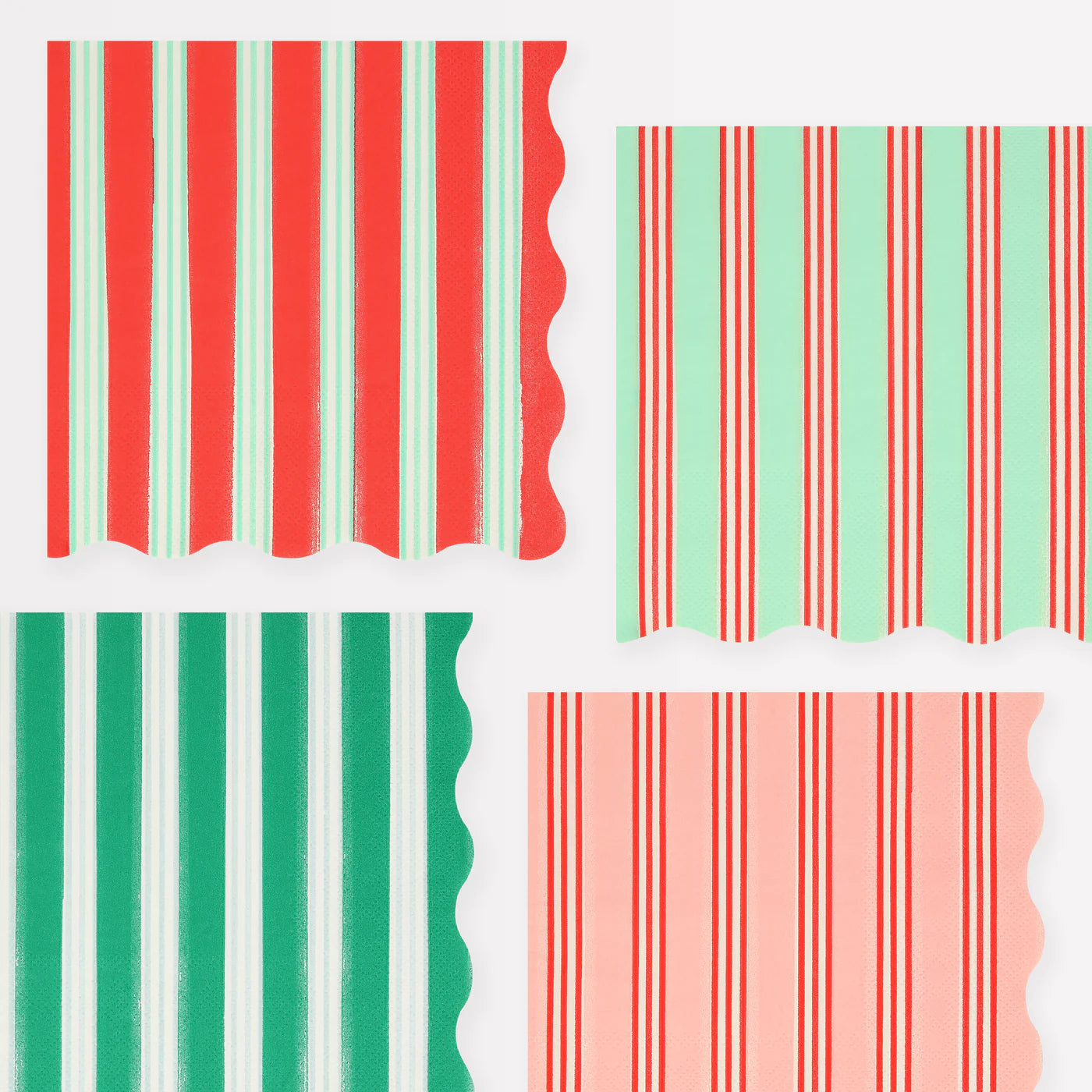 Festive Stripe Large Napkins (x 16)