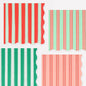 Festive Stripe Large Napkins (x 16)