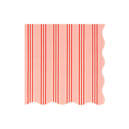 Festive Stripe Large Napkins (x 16)