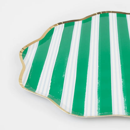 Festive Stripe Side Plates (x 8)