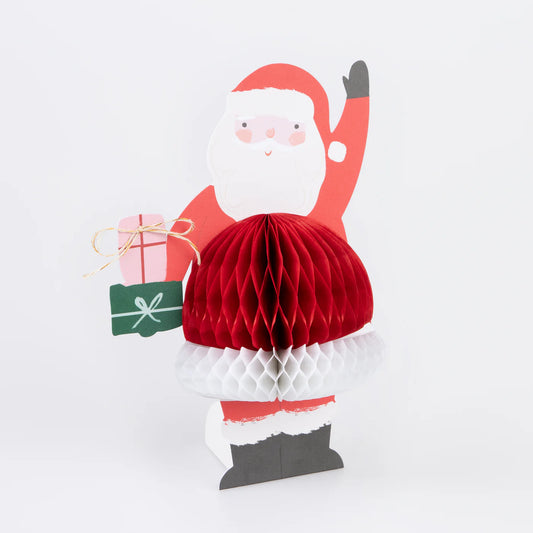 Honeycomb Santa Stand Up Card